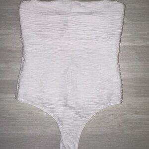 Princess Polly White Textured Bodysuit